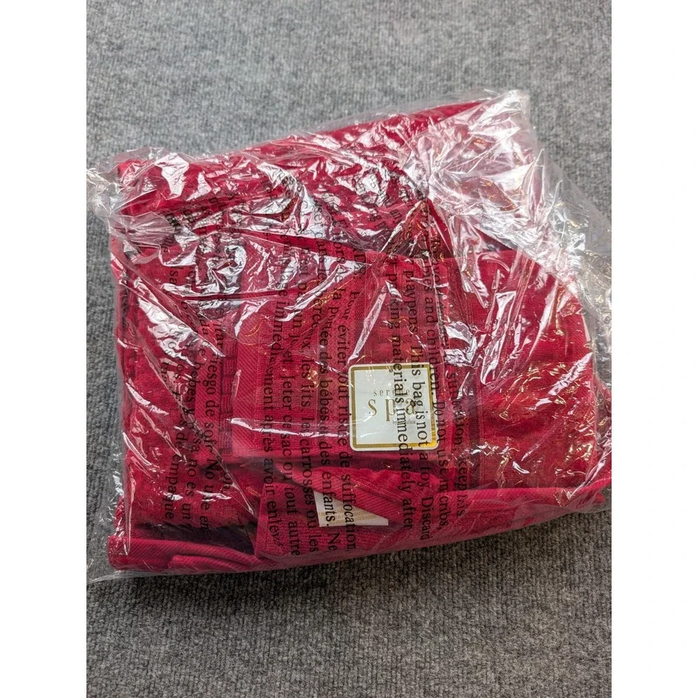 Serene Spa by Kassafina 6 Pc Towel Set Red 100% Cotton New Bath Hand Washcloth